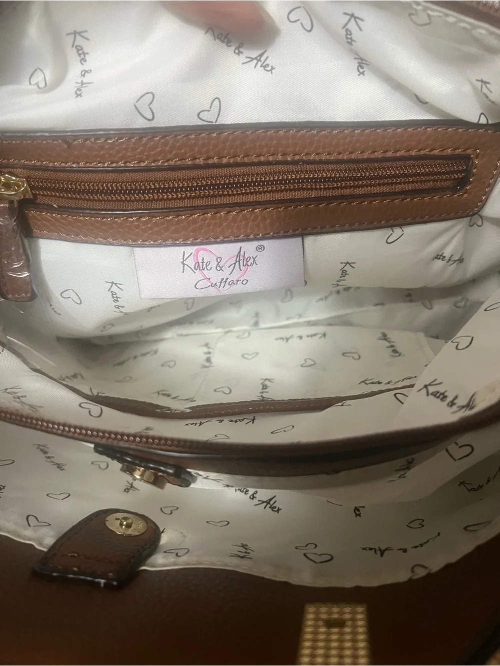 Classic Pebbled Brown Leather Shoulder Bag with Top Handles